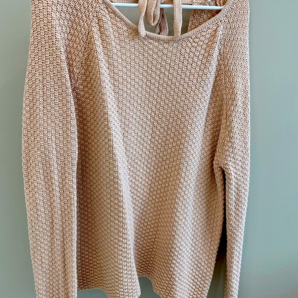 Lovestitch Cable-knit Sweater, dust rose, keyhole back - Picture 1 of 3
